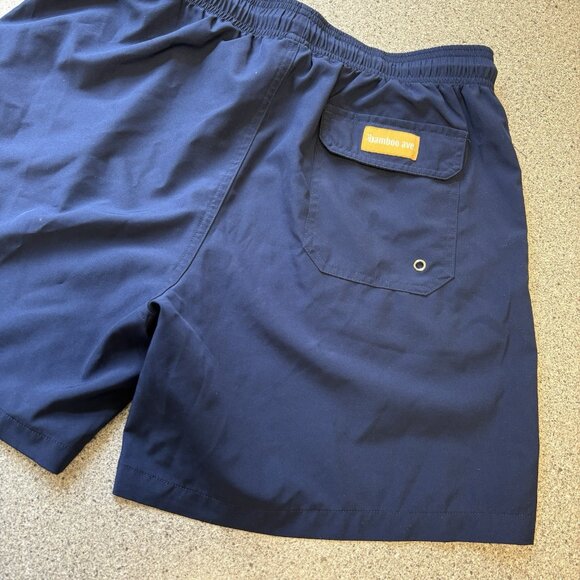 Bamboo Ave Performance Shorts Mens Large L Navy Blue Unlined Stretch Blend - Picture 10 of 16